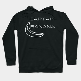 Captain Banana Typography White Design Hoodie